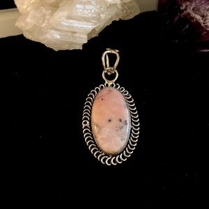Genuine Pink Opal Pendant